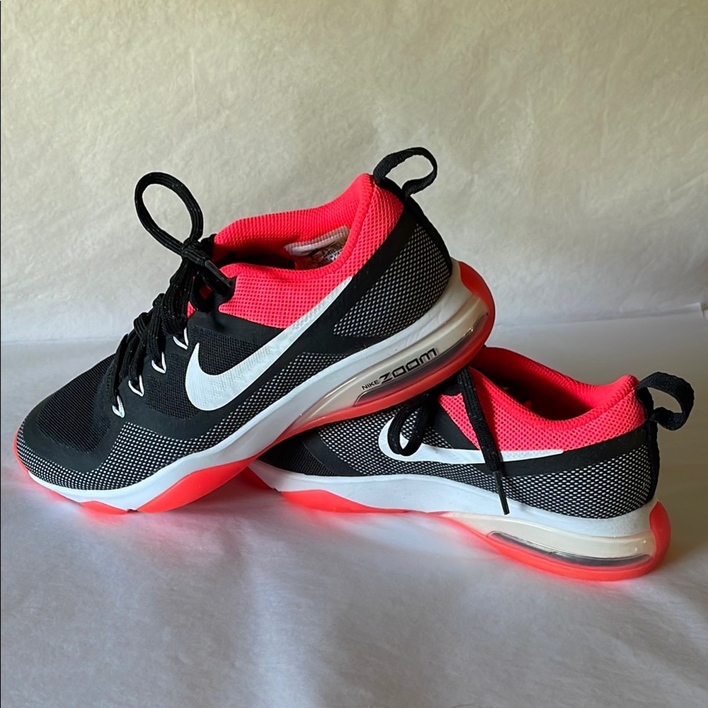 Nike Black and neon orange Athletic Shoes with Lace-Up Closure color solar‎ red